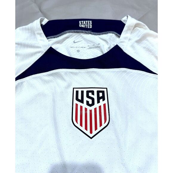 NIKE Men’s 3X USA National Team USMNT soccer 2022/2023 Vapor Jersey DN0638-101 - Picture 8 of 11